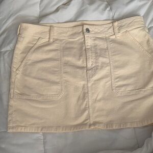 American Eagle Outfitters Cream Mini Skirt